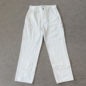 NWT Abercrombie & Fitch 24S White Mid-Rise Jeans
